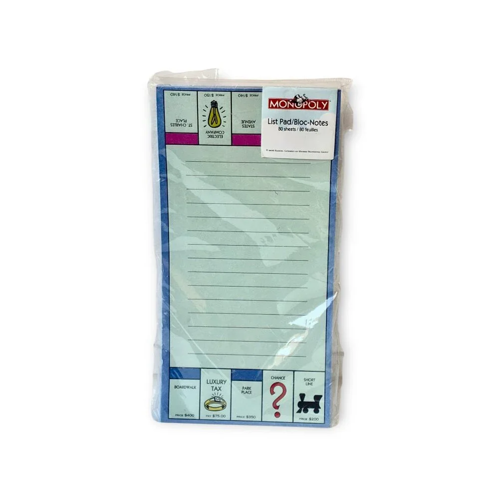 MONOLOPY Hasbro Magnetic Notepad List Pad Grocery Planner for Fridge 80 Sheets